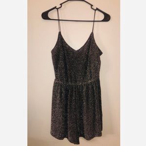 H&M Glittery Silver Romper size: 6